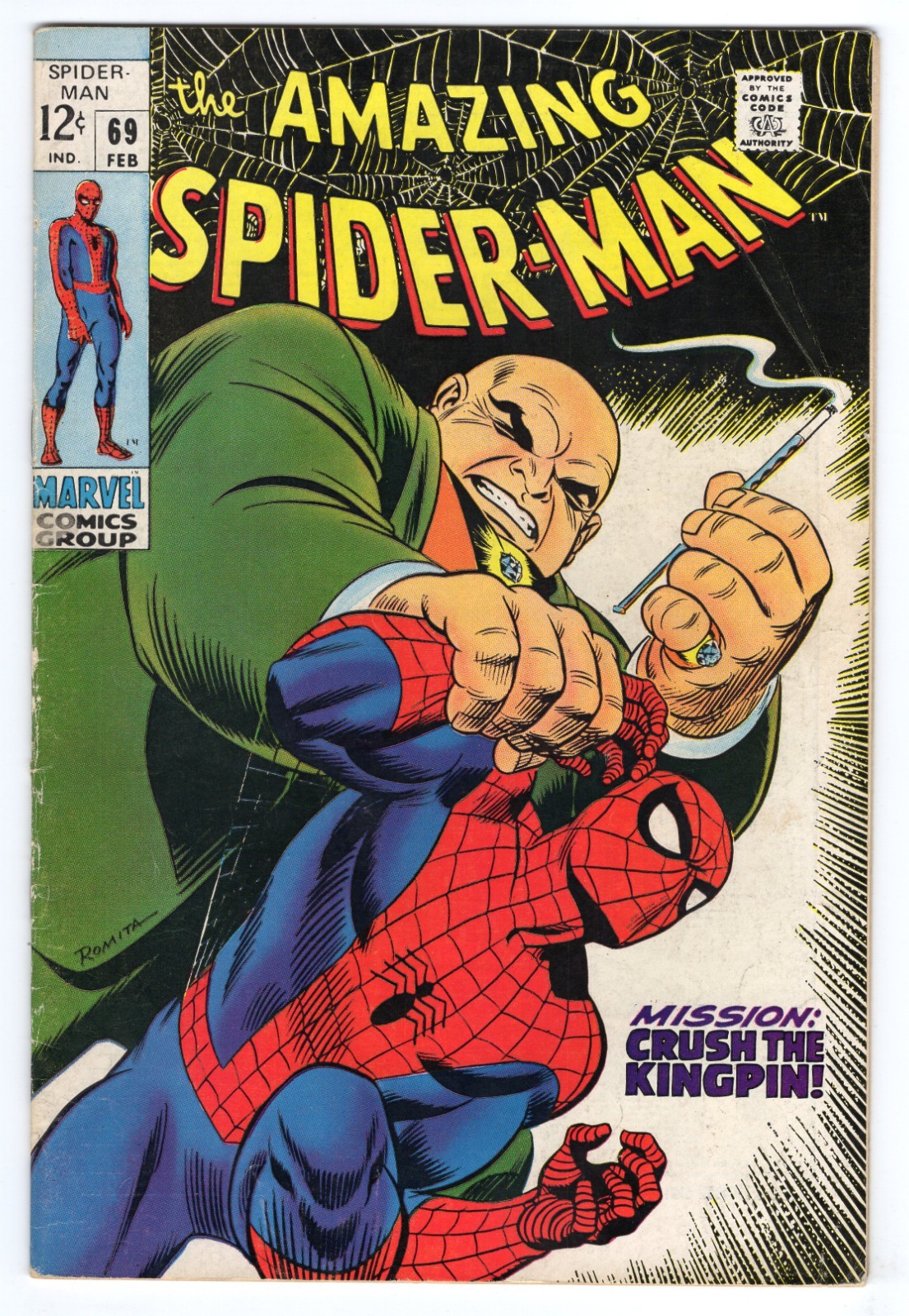 Amazing Spider-Man 69 1969 Marvel Comics VG 4.0 Kingpin Gwen Stacy