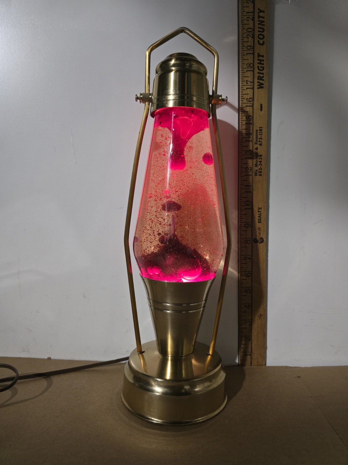 Vtg 1970s Lava Coachlite Lava Lite Model6000 Lantern Lava Lamp Brass Working MCM