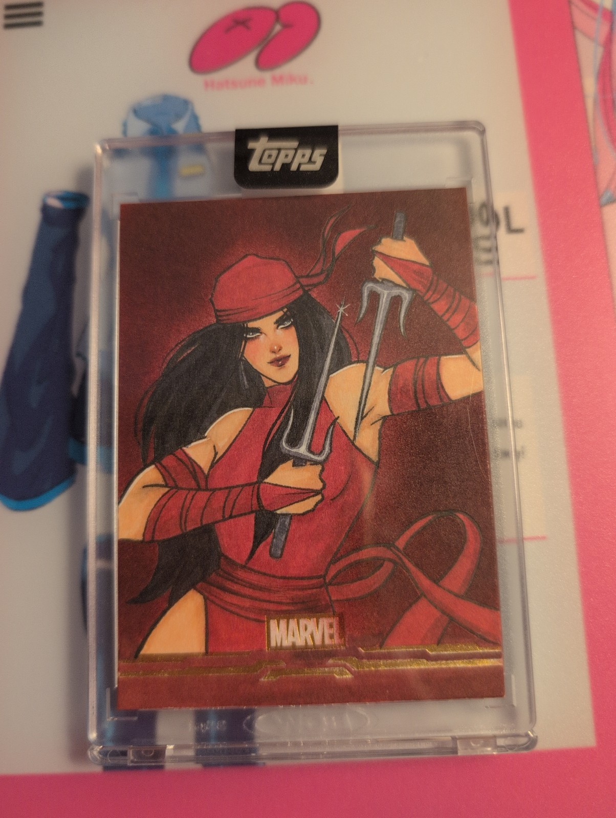 2026 Topps Marvel Mint Elektra Daredevil 1/1 Sketch Card Jiaxin Sun Yinshan