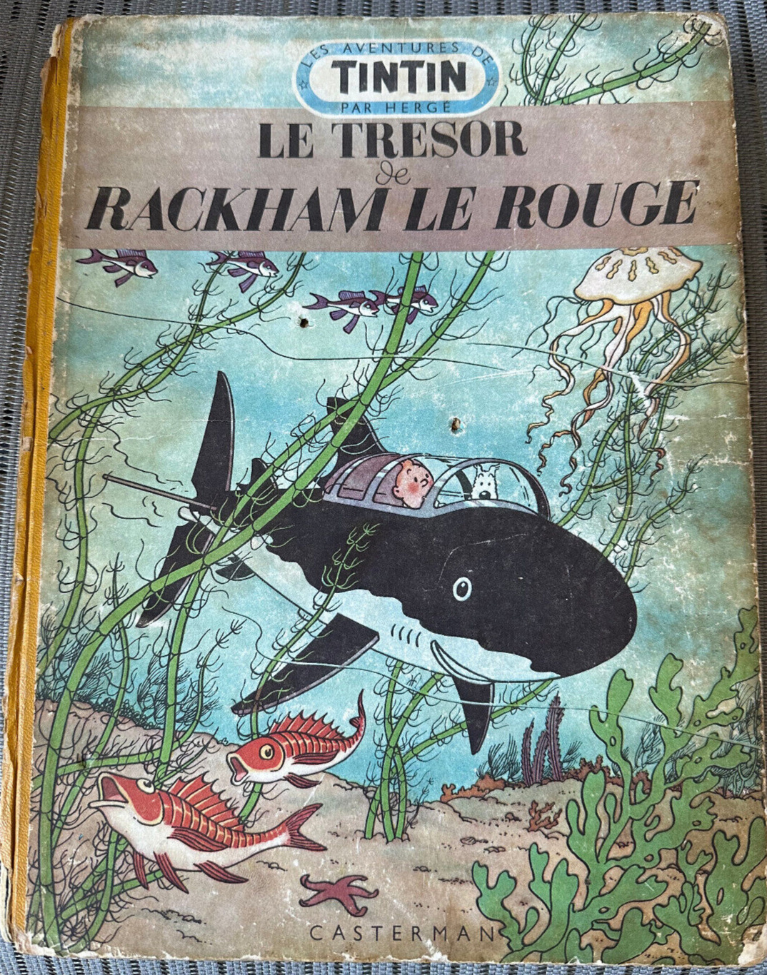 Hergé Tintin Le Trésor de Rackham le Rouge Edition au Médaillon 1952 Limited EO