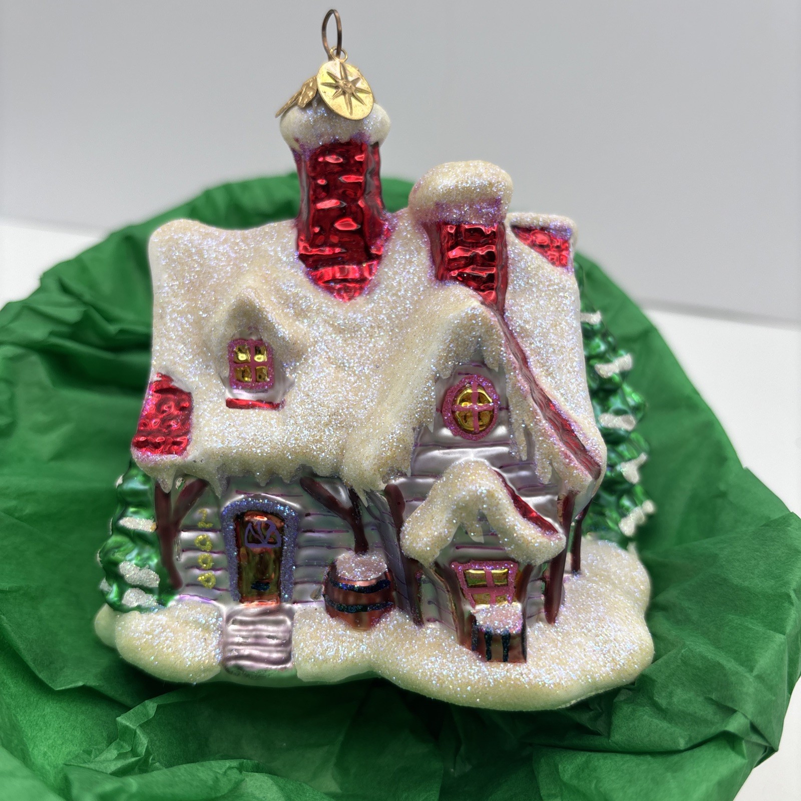 Radko "HOLIDAY HIDEAWAY" Ltd Edition Ornament Used Bright Colors Radko "HOLIDAY HIDEAWAY" Ltd Edition Ornament Used Bright Colors