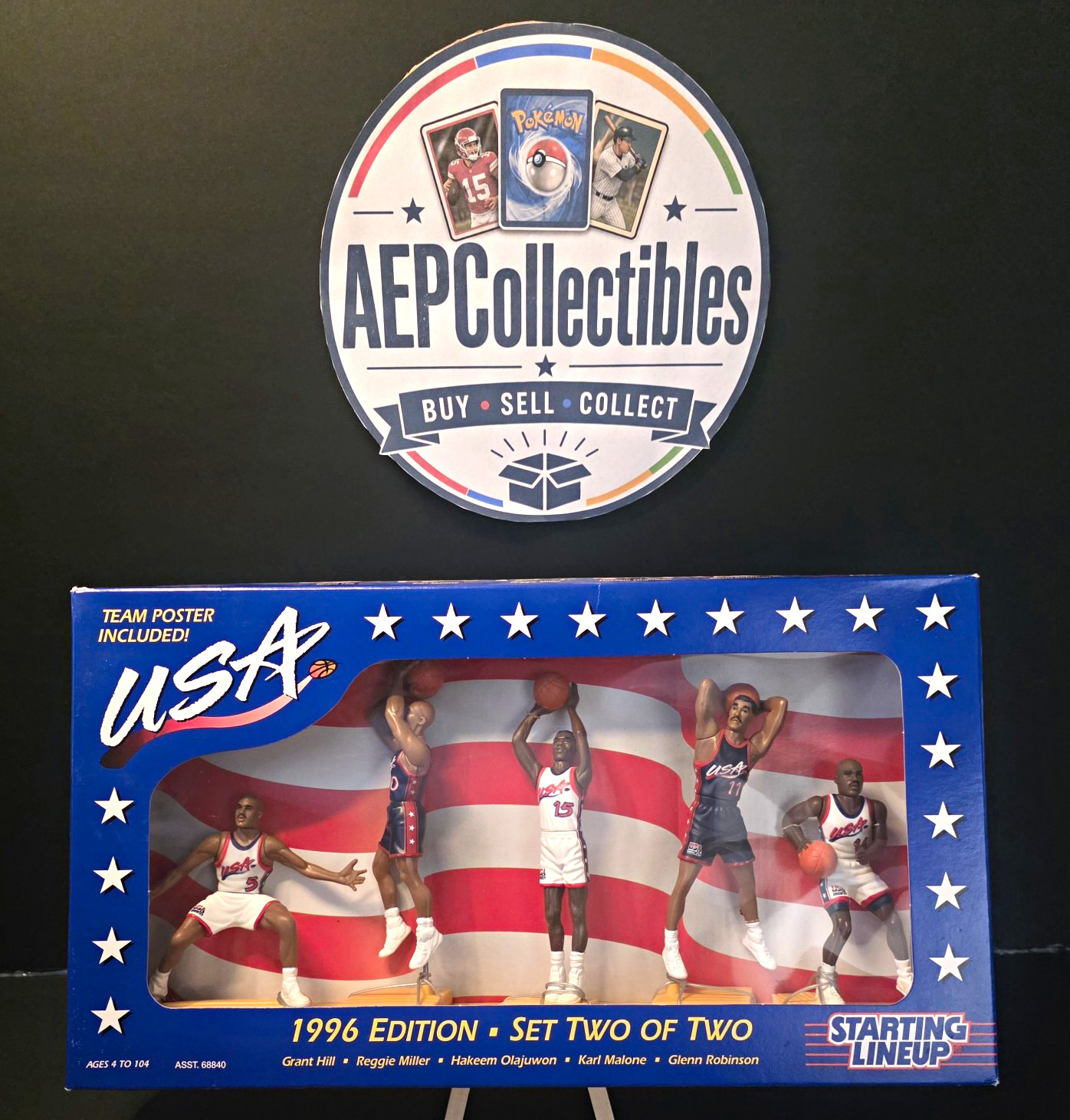 Starting Lineup USA Basketball 1996 Edition Set 2 of 2 5-Fig + Poster Starting Lineup USA Basketball 1996 Edition Set 2 of 2 5-Fig + Poster