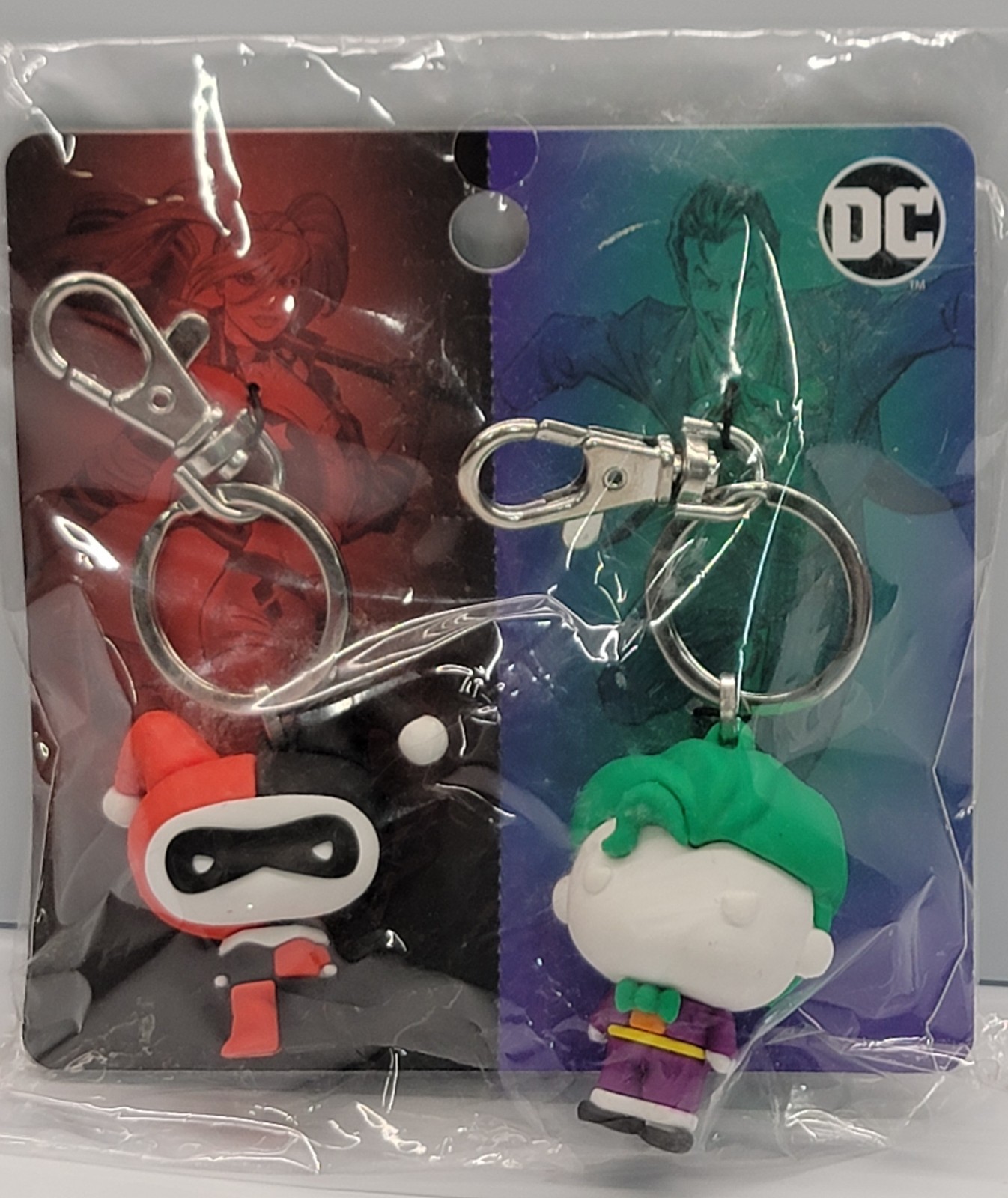 Salesone DC Joker and Harley Quinn Keychain Set of 2 New in Package