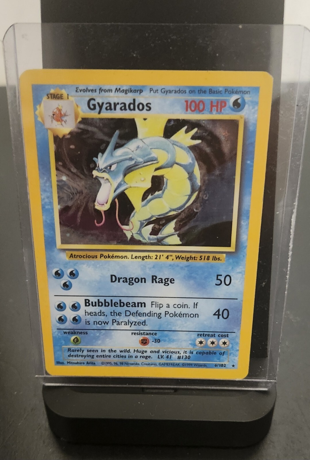 1999 Pokemon Card Game #6 Gyarados - Holo - GEM MINT RARE 1999 Pokemon Card Game #6 Gyarados - Holo - GEM MINT RARE