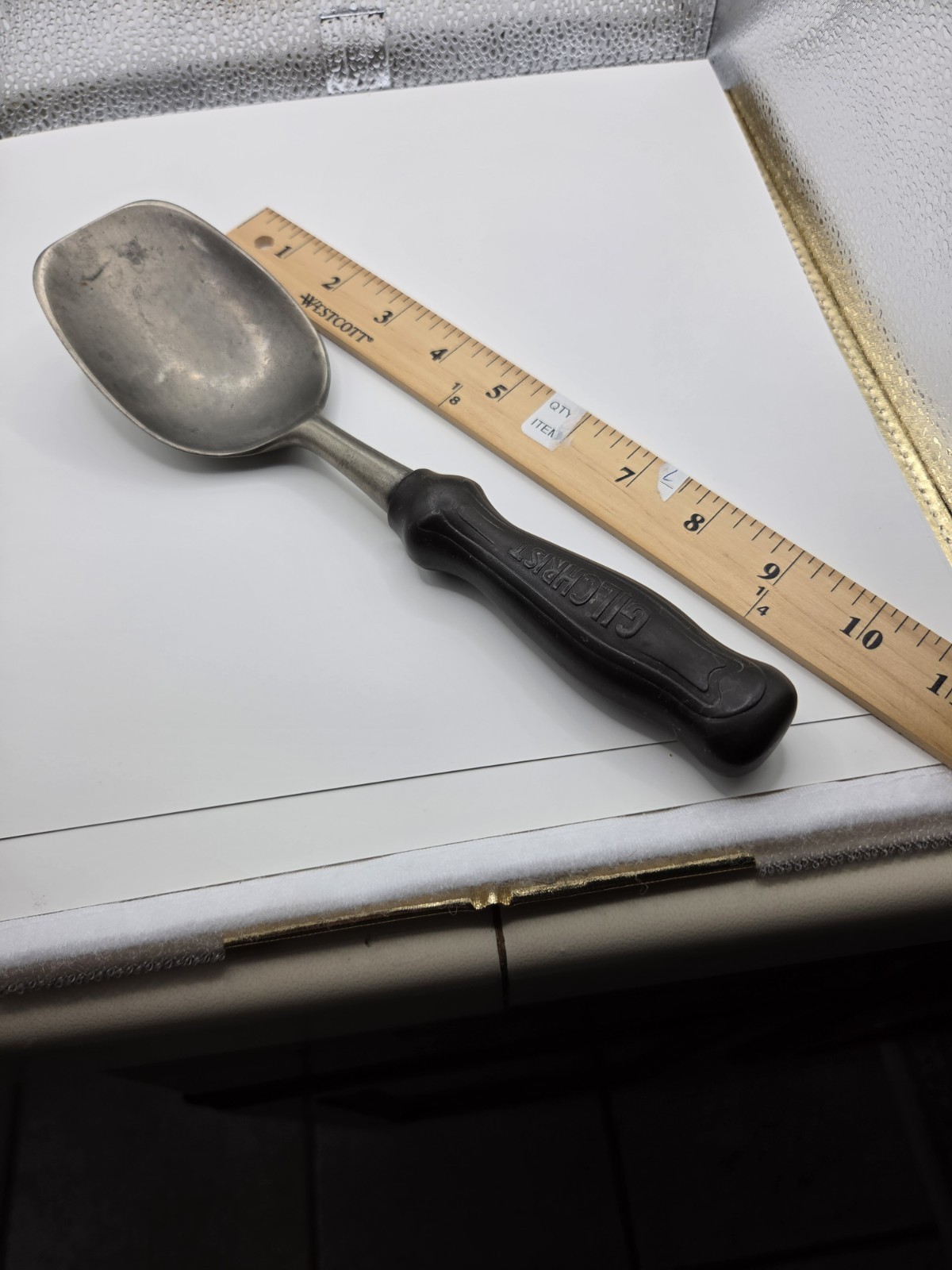 Vintage Gilchrist Ice Cream Scoop Spoon Parlor Heavy Duty Spade Paddle 10"x2.5" Vintage Gilchrist Ice Cream Scoop Spoon Parlor Heavy Duty Spade Paddle 10"x2.5"
