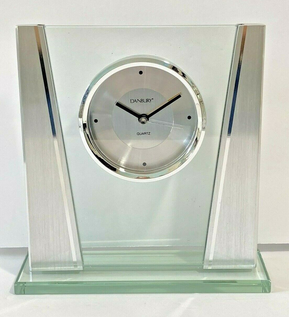 Danbury Quartz Clock Things Remembered Glass Mantel Clock NEW