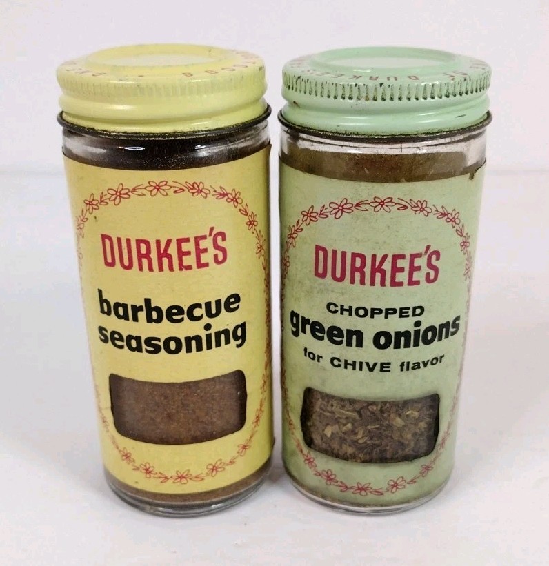 Vintage Durkees Barbecue Seasoning Green Onions Full Spices Lot Of 2 Vintage Durkees Barbecue Seasoning Green Onions Full Spices Lot Of 2