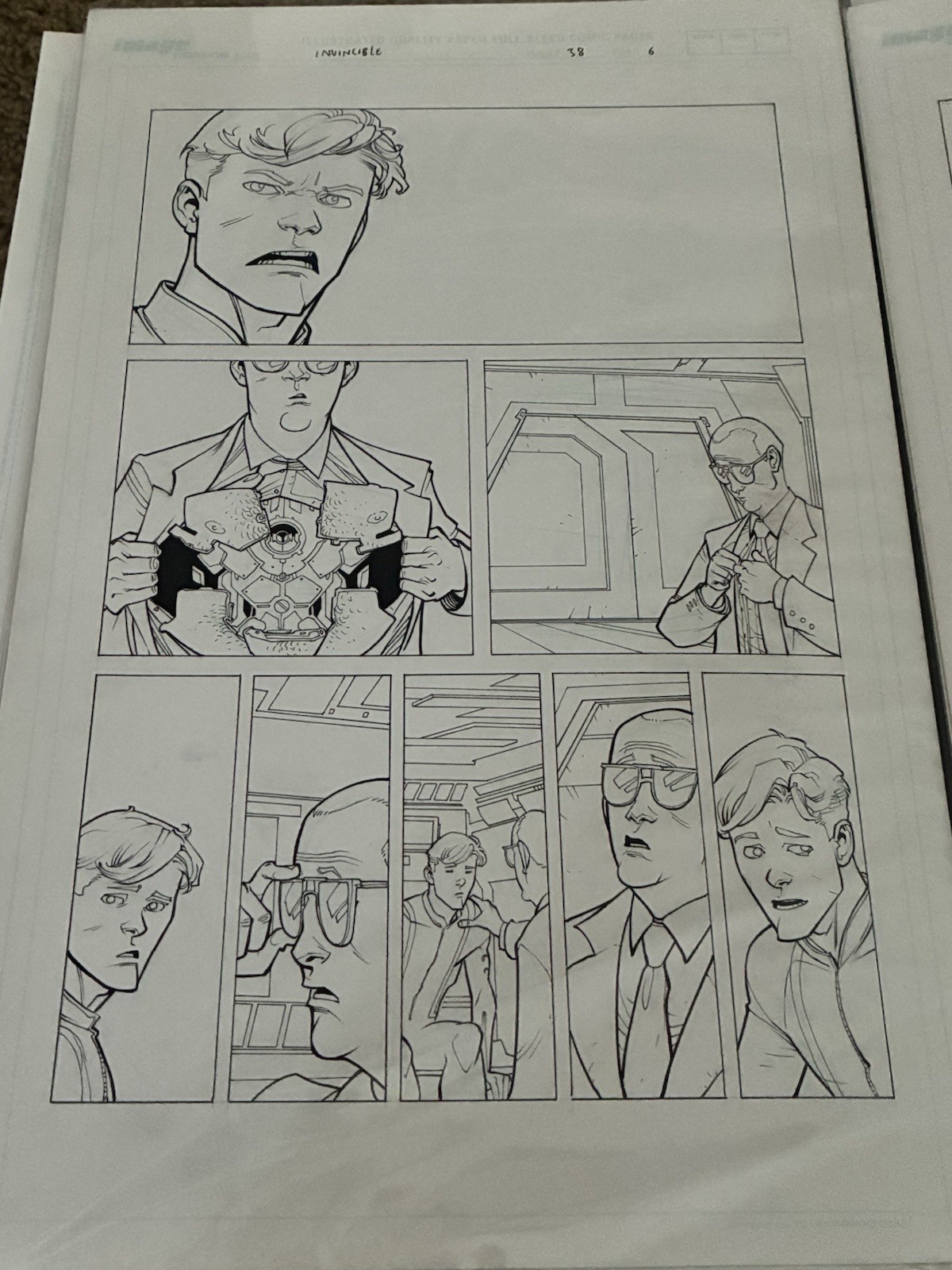 INVINCIBLE #38 PAGE 6 Original Comic Art Donald Robot Reveal Ryan Ottley Image