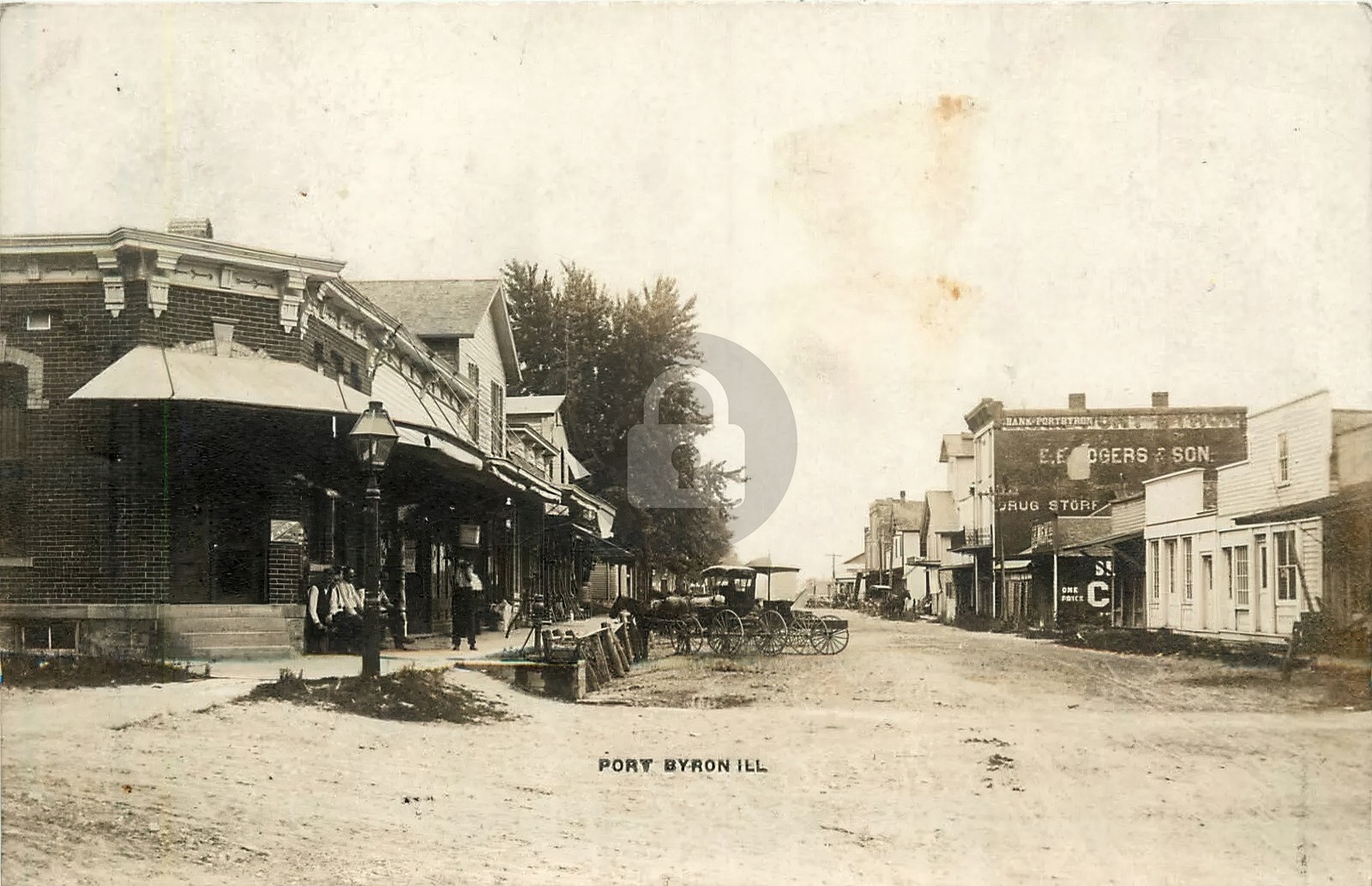 Port Byron IL Illinois Street View 1910s RPPC Photo Postcard COPY Port Byron IL Illinois Street View 1910s RPPC Photo Postcard COPY