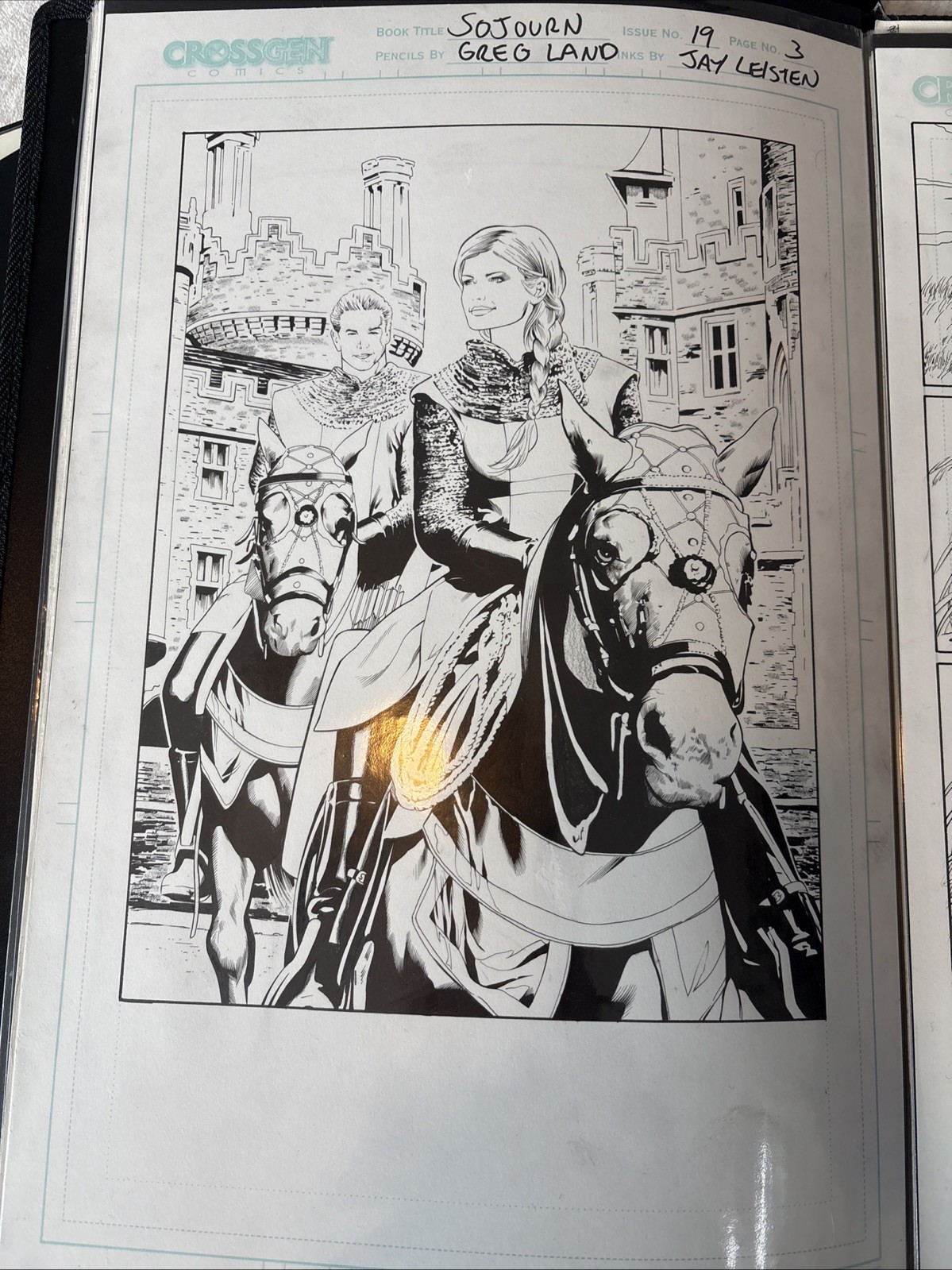 Sojourn # 19 Splash Page Greg Land Jay Leisten Original Art Sojourn # 19 Splash Page Greg Land Jay Leisten Original Art