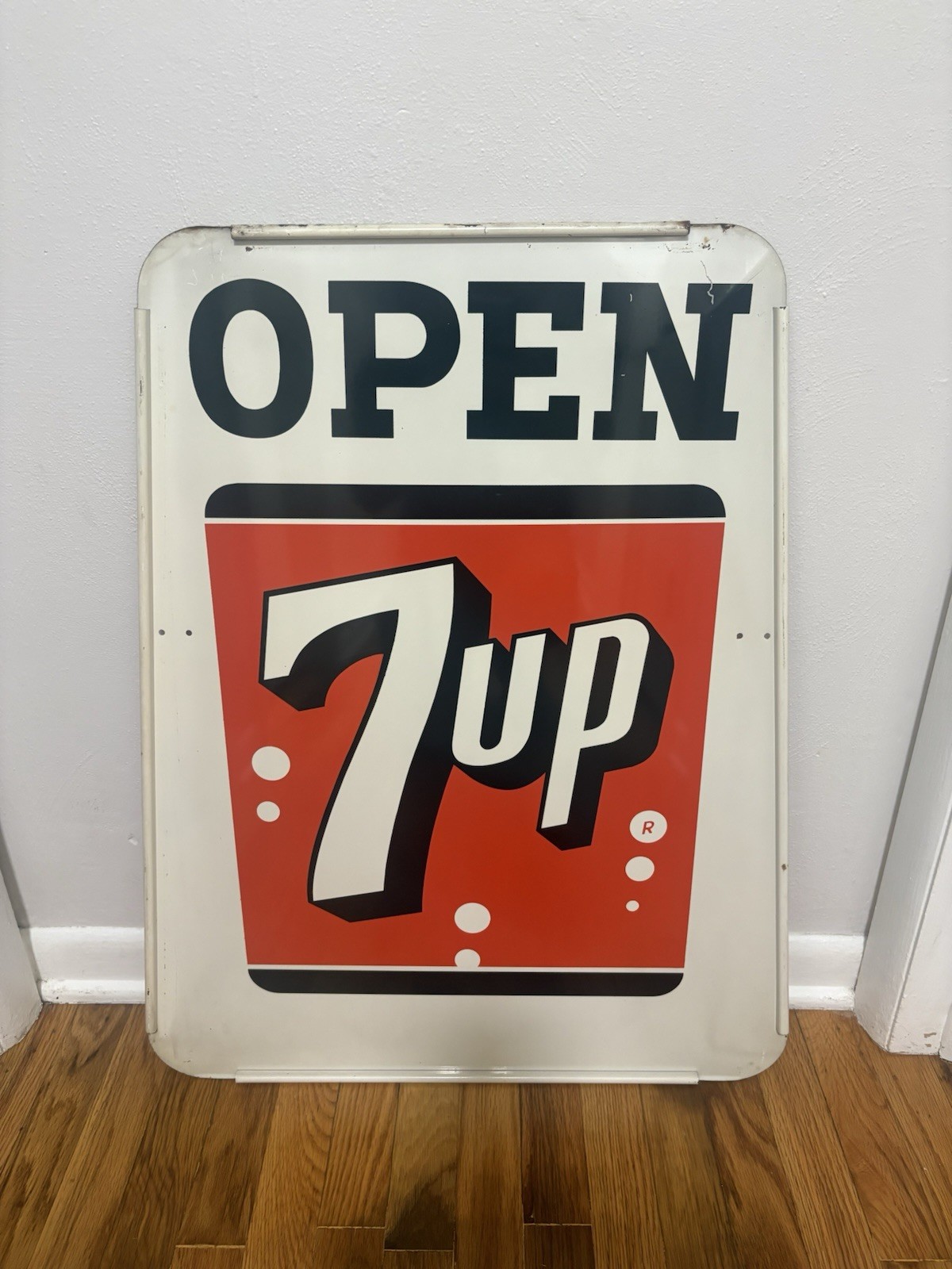 vintage original 7up sign 7 Up Open Sign Nos Dated 1965 Double Sided See Pics