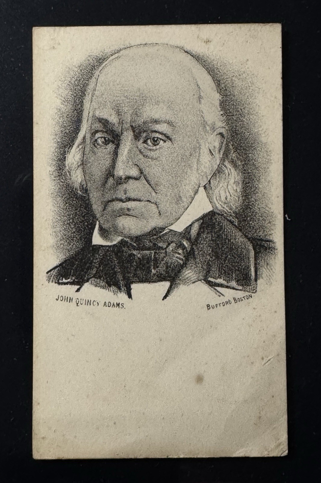 John Quincy ADAMS - Hd2a 1880s President Card - Buford, Boston - RARE John Quincy ADAMS - Hd2a 1880s President Card - Buford, Boston - RARE