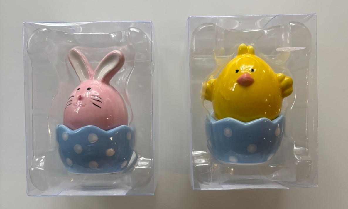 Publix Ceramic Bunny & Chick Salt & Pepper Shaker Set NIB Publix Ceramic Bunny & Chick Salt & Pepper Shaker Set NIB