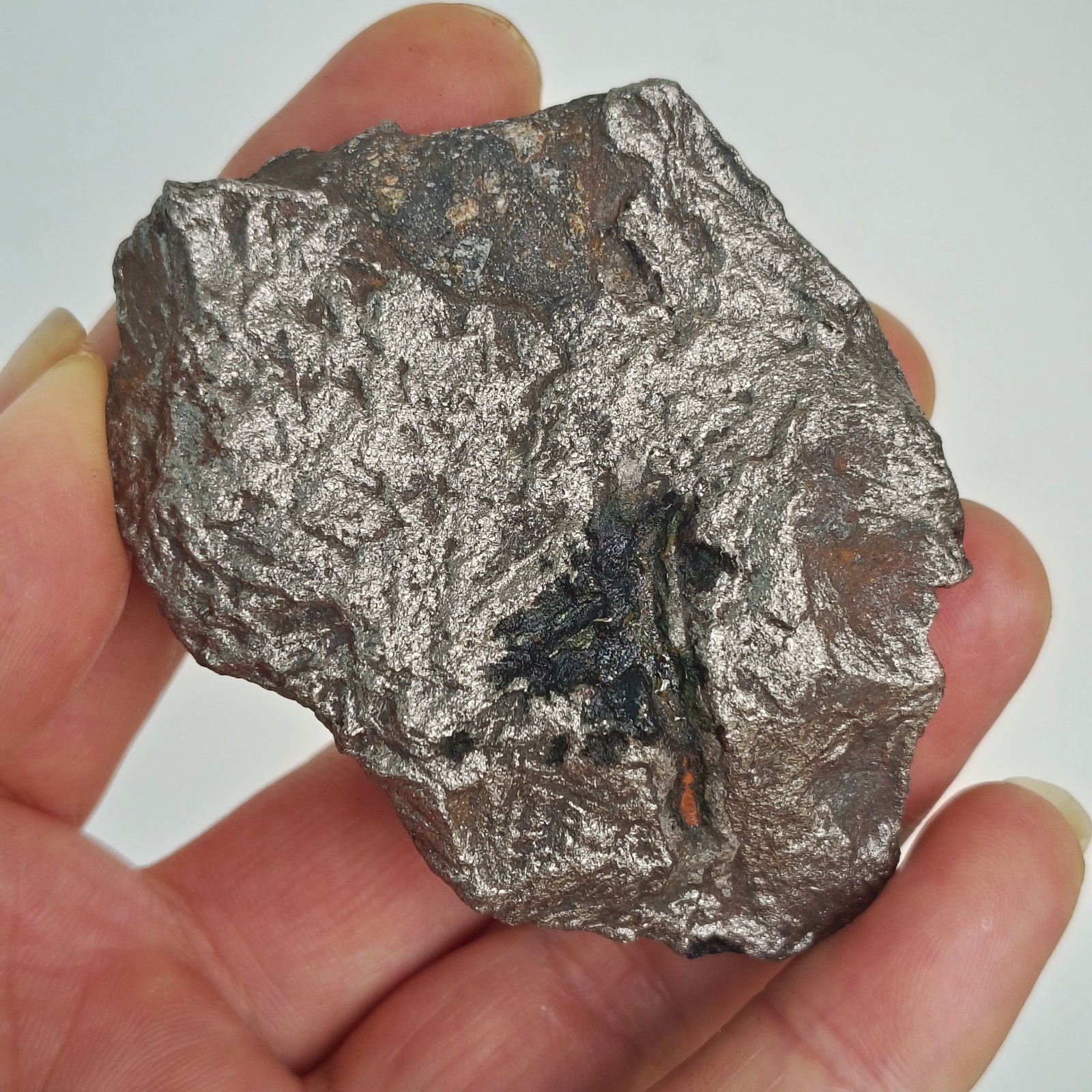 Natural Aletai Iron Meteorite 218.4 Grams Original Stone Perfect Fusion Crust