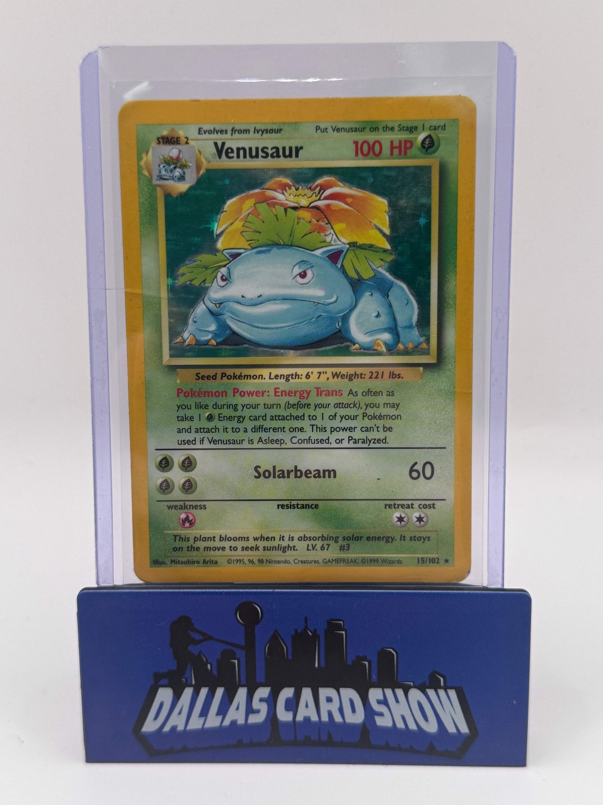 1999 Pokemon - Venusaur (Holo) - 15/102 Base Set Unlimited DMG'd 1999 Pokemon - Venusaur (Holo) - 15/102 Base Set Unlimited DMG'd