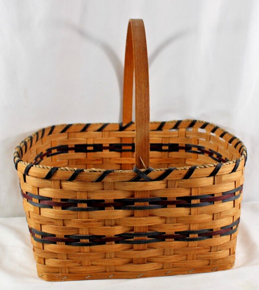 Central PA Amish Made Signed Basket Enos E Swartzentruber 2000 Casserole Large Central PA Amish Made Signed Basket Enos E Swartzentruber 2000 Casserole Large
