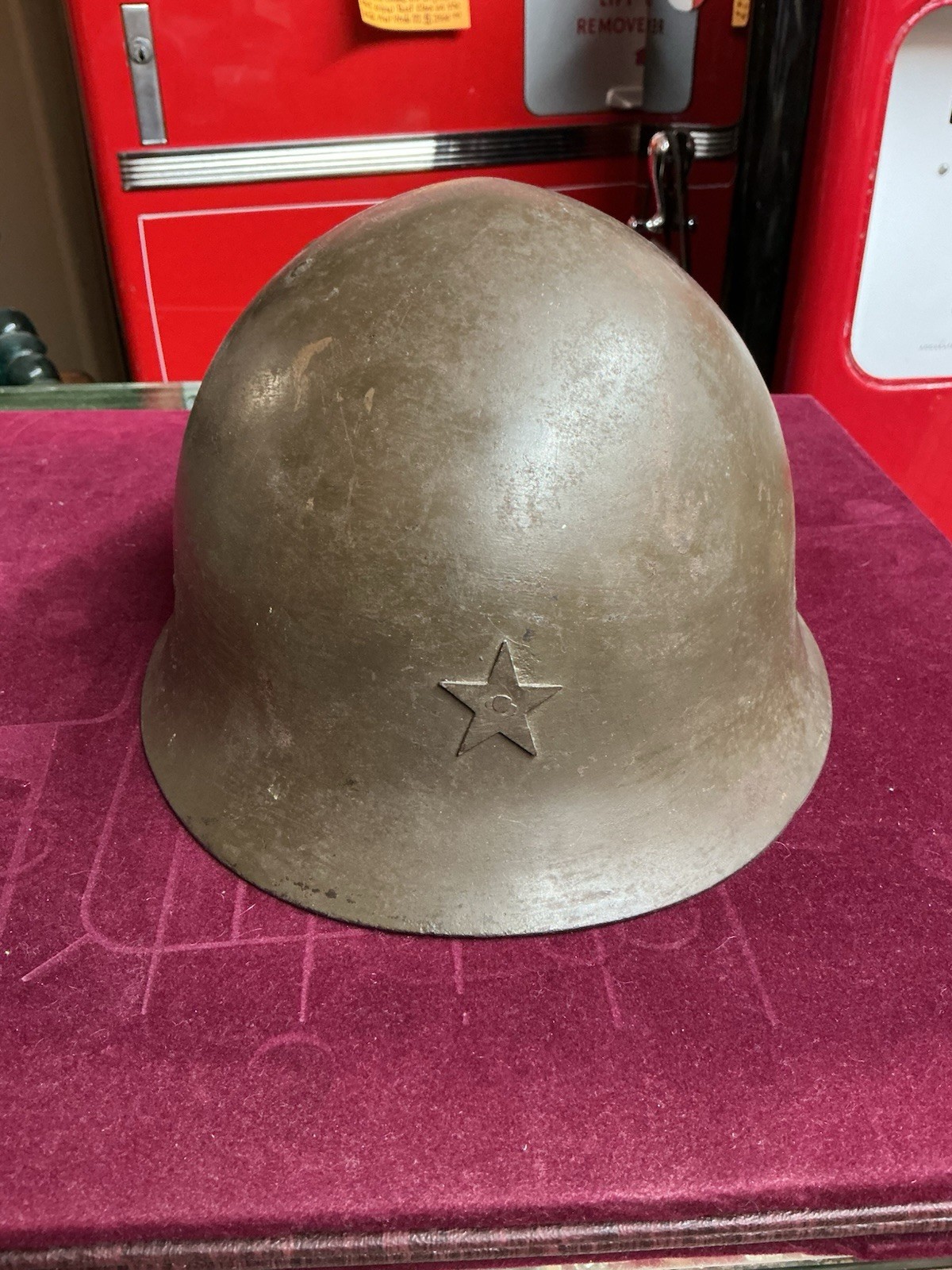Rare WW11 Japanese Type 90 Combat Helmet With Star. No Liner. Imperial Japanese. Rare WW11 Japanese Type 90 Combat Helmet With Star. No Liner. Imperial Japanese.