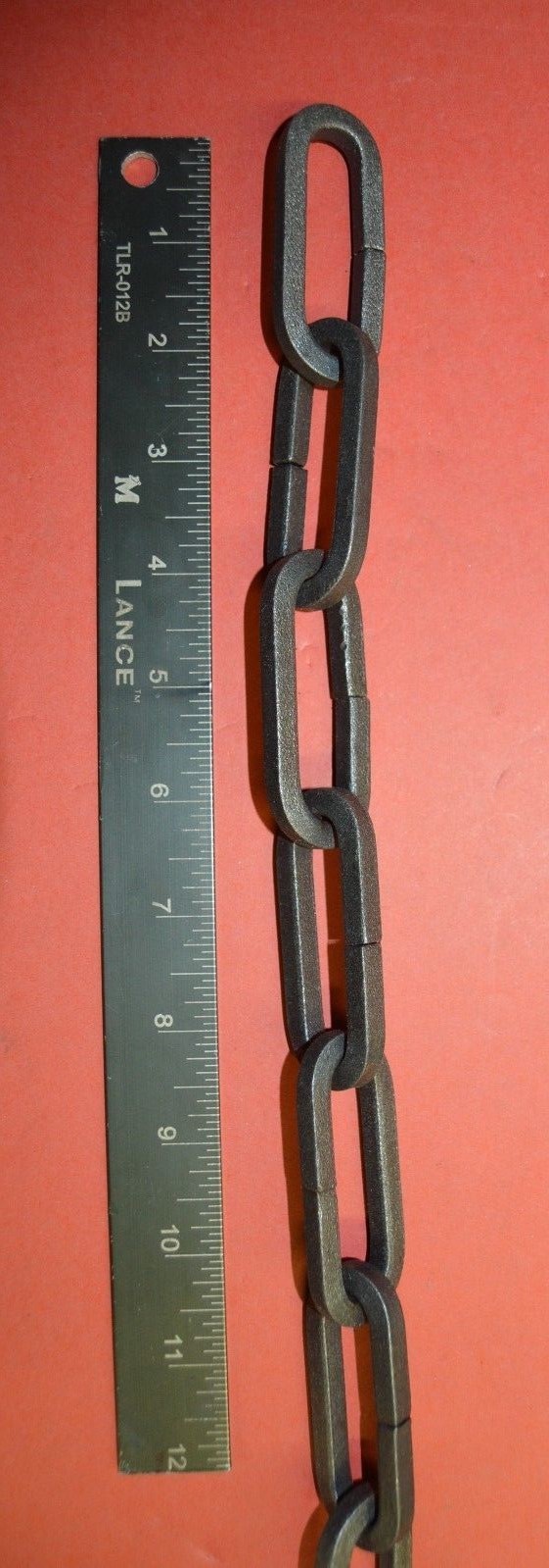 Chandelier Lighting Chain, Wrought Iron 1/4" square, 1" x 2 3/8 " links, USA Chandelier Lighting Chain, Wrought Iron 1/4" square, 1" x 2 3/8 " links, USA