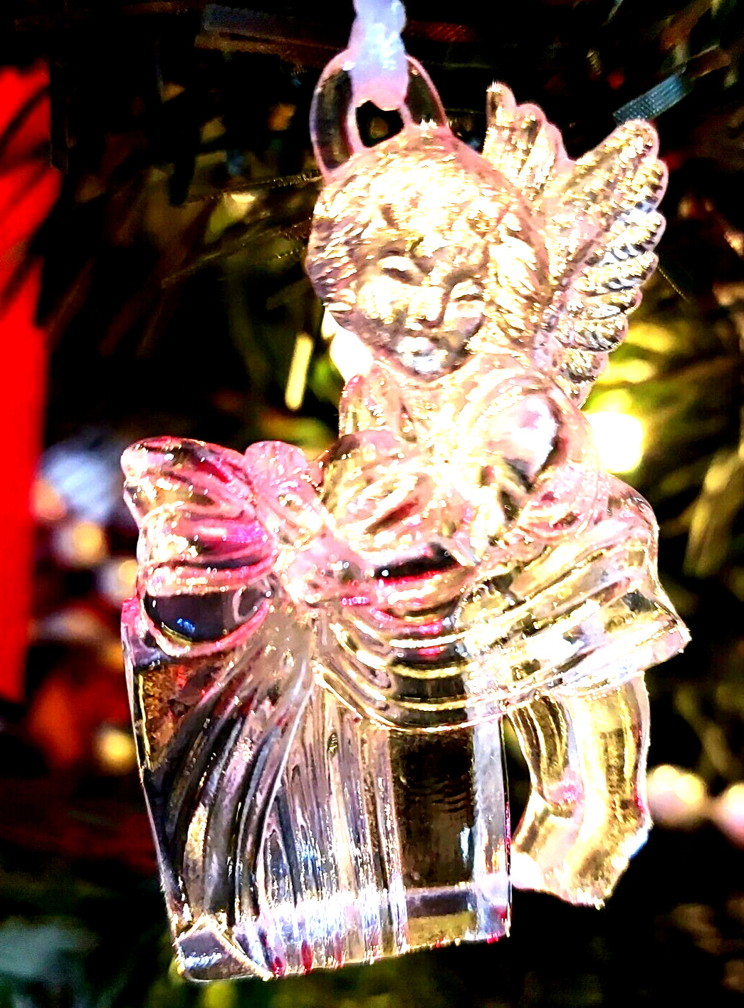 Vintage Gorham Ornament Crystal CHERUB