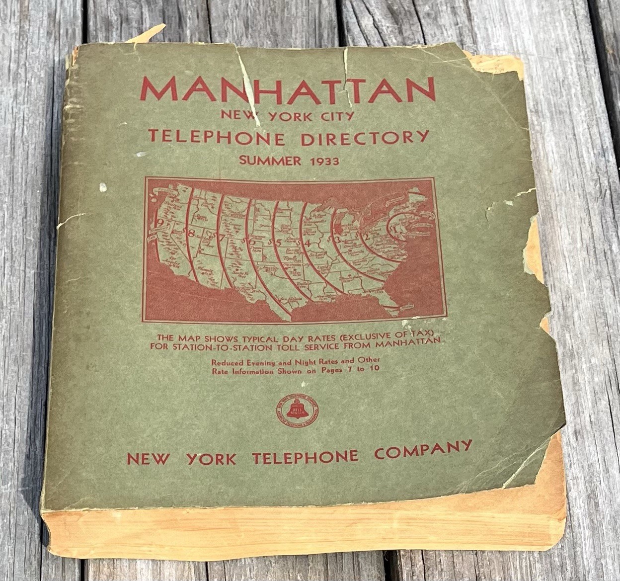 Summer 1933 MANHATTAN New York City NYC Telephone Directory Book Ephemera 30's Summer 1933 MANHATTAN New York City NYC Telephone Directory Book Ephemera 30's