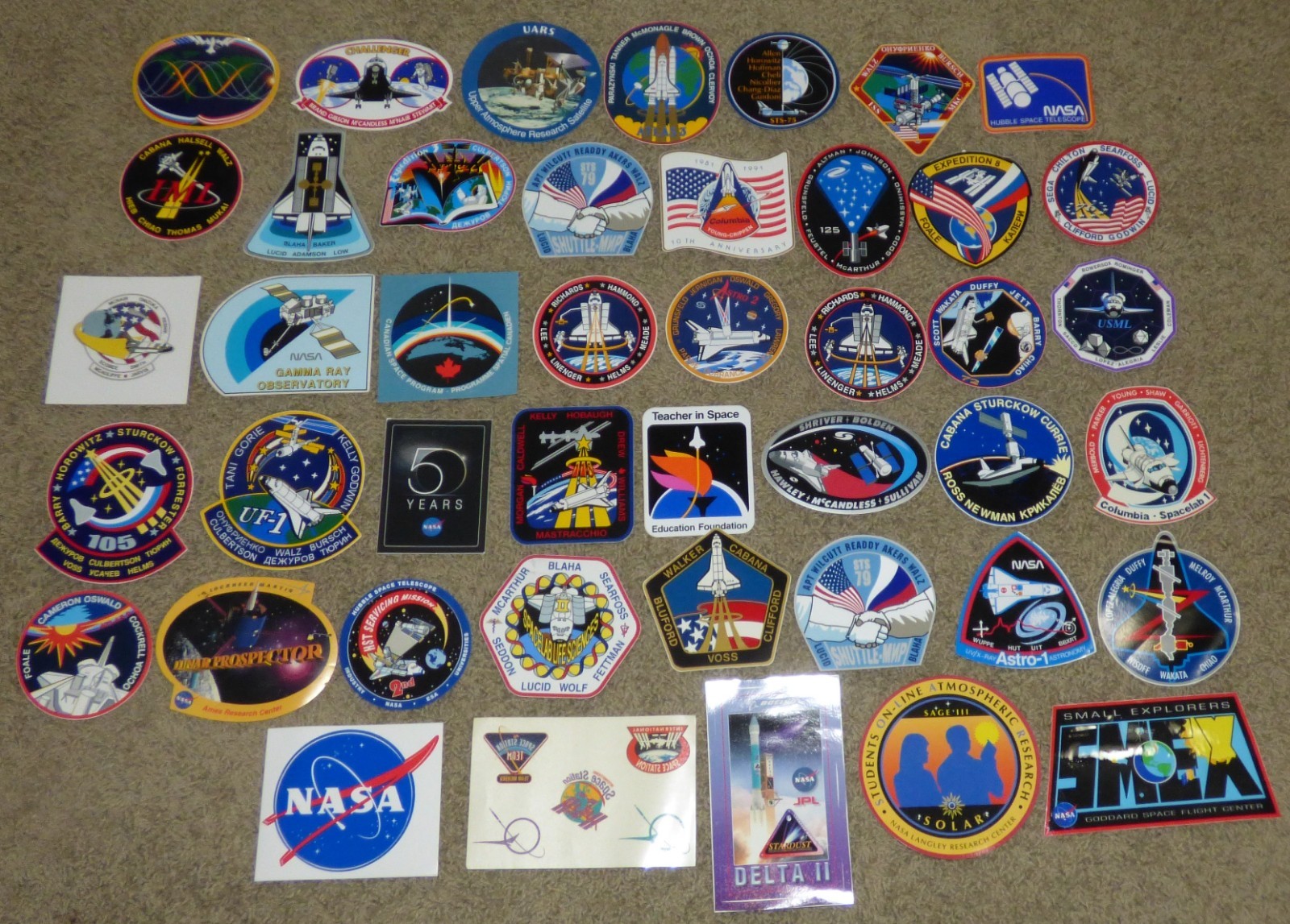Lot of 44 Vintage NASA Decals Stickers Space Missions USA Lot of 44 Vintage NASA Decals Stickers Space Missions USA
