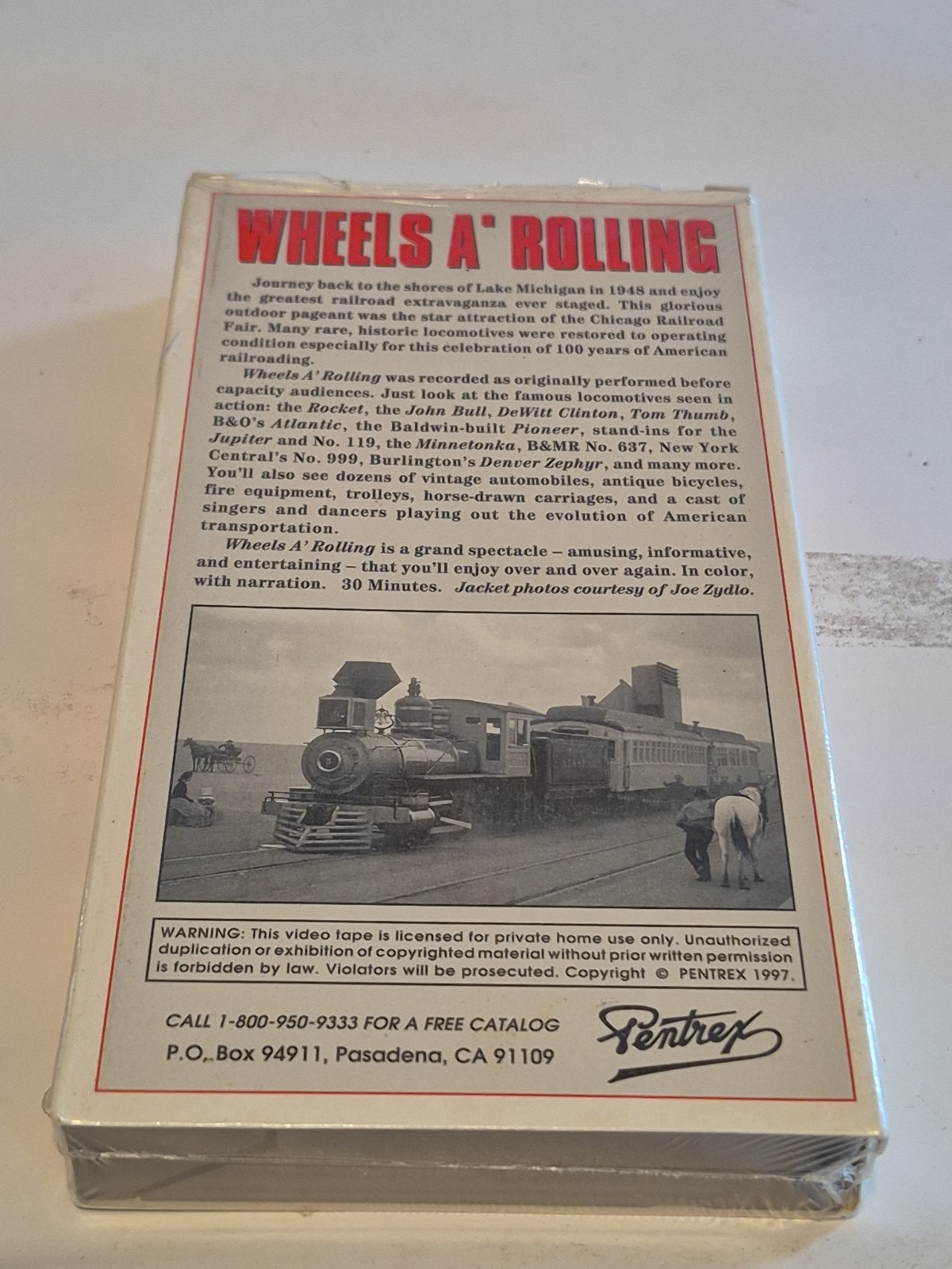 Wheels A' Rolling Pentrex VHS 1997 Rare HTF Railroad Video Trains Sealed