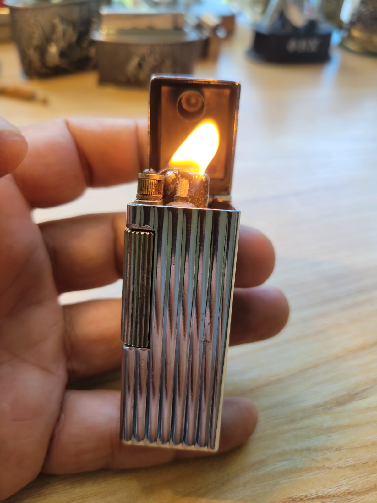 Vintage 1940s 50s Art Deco PARKER TABLE LIGHTER No.125 (working) Vintage 1940s 50s Art Deco PARKER TABLE LIGHTER No.125 (working)