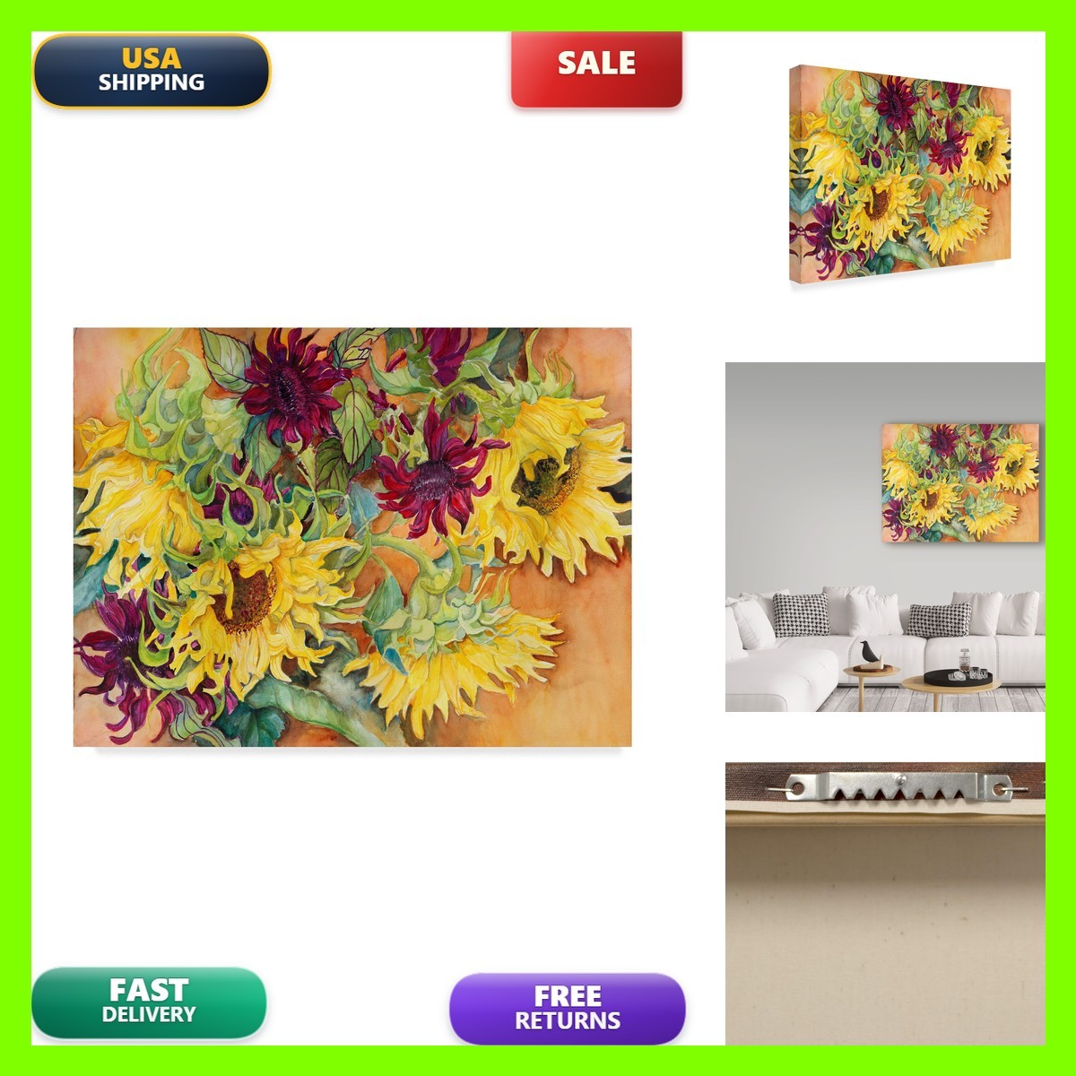 Trademark Fine Art Nodding Heads Sunflowers by Joanne Porter, 24x32-Inch Trademark Fine Art Nodding Heads Sunflowers by Joanne Porter, 24x32-Inch