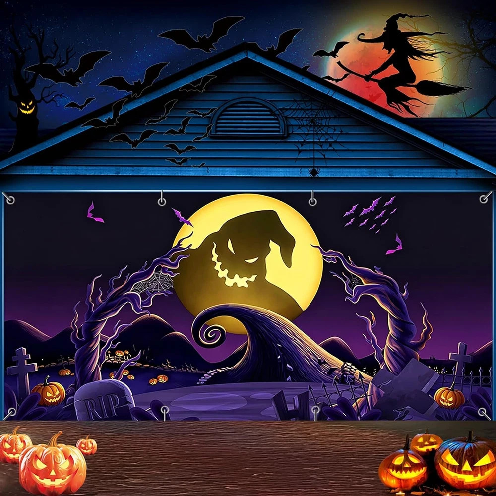13X6Ft Nightmare before Christmas Garage Door Decorations Nightmare before Chris 13X6Ft Nightmare before Christmas Garage Door Decorations Nightmare before Chris
