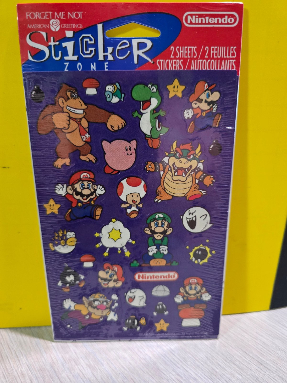 Vtg HTF Nintendo American Greetings Stickers 1996 Sealed Mint Yoshi Donkey Mario Vtg HTF Nintendo American Greetings Stickers 1996 Sealed Mint Yoshi Donkey Mario