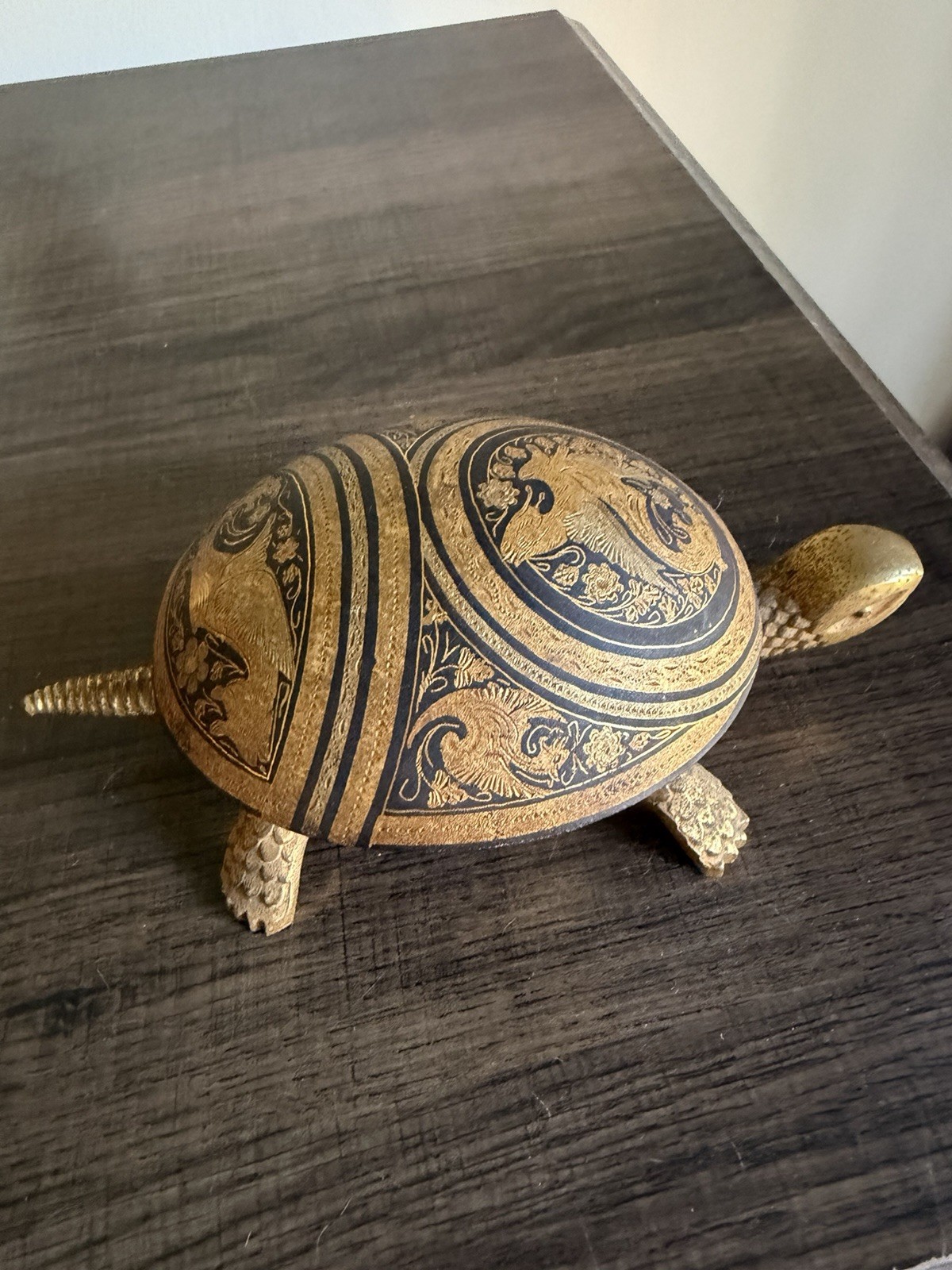 Vintage BOJ Eibar España Damascene Turtle Hotel Desk Bell Ornate Spain Brass Vintage BOJ Eibar España Damascene Turtle Hotel Desk Bell Ornate Spain Brass