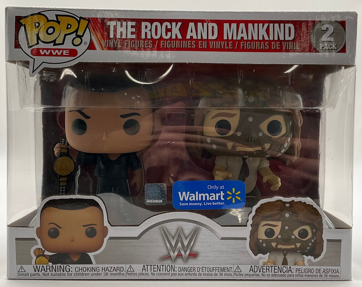 The Rock & Mankind Funko Pop WWE 2 Pack Walmart Exclusive