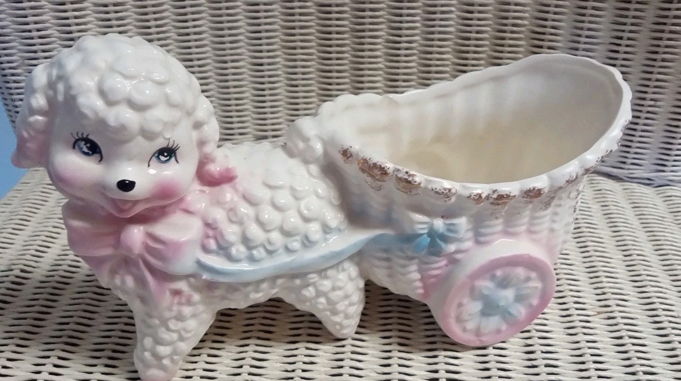 Inarco Ceramic Planter Lamb Vintage Japan Inarco Ceramic Planter Lamb Vintage Japan