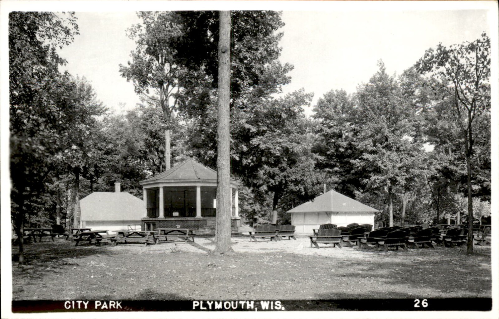 Plymouth Wisconsin WI City Park c1930s-40s Real Photo Vintage Postcard bhn Plymouth Wisconsin WI City Park c1930s-40s Real Photo Vintage Postcard bhn