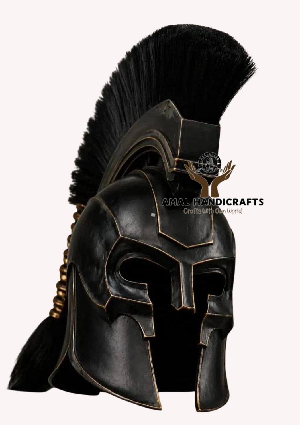 AMAL The Odysseus King Agamemnon Warrior Helmet Replica, Handmade Steel Armor AMAL The Odysseus King Agamemnon Warrior Helmet Replica, Handmade Steel Armor