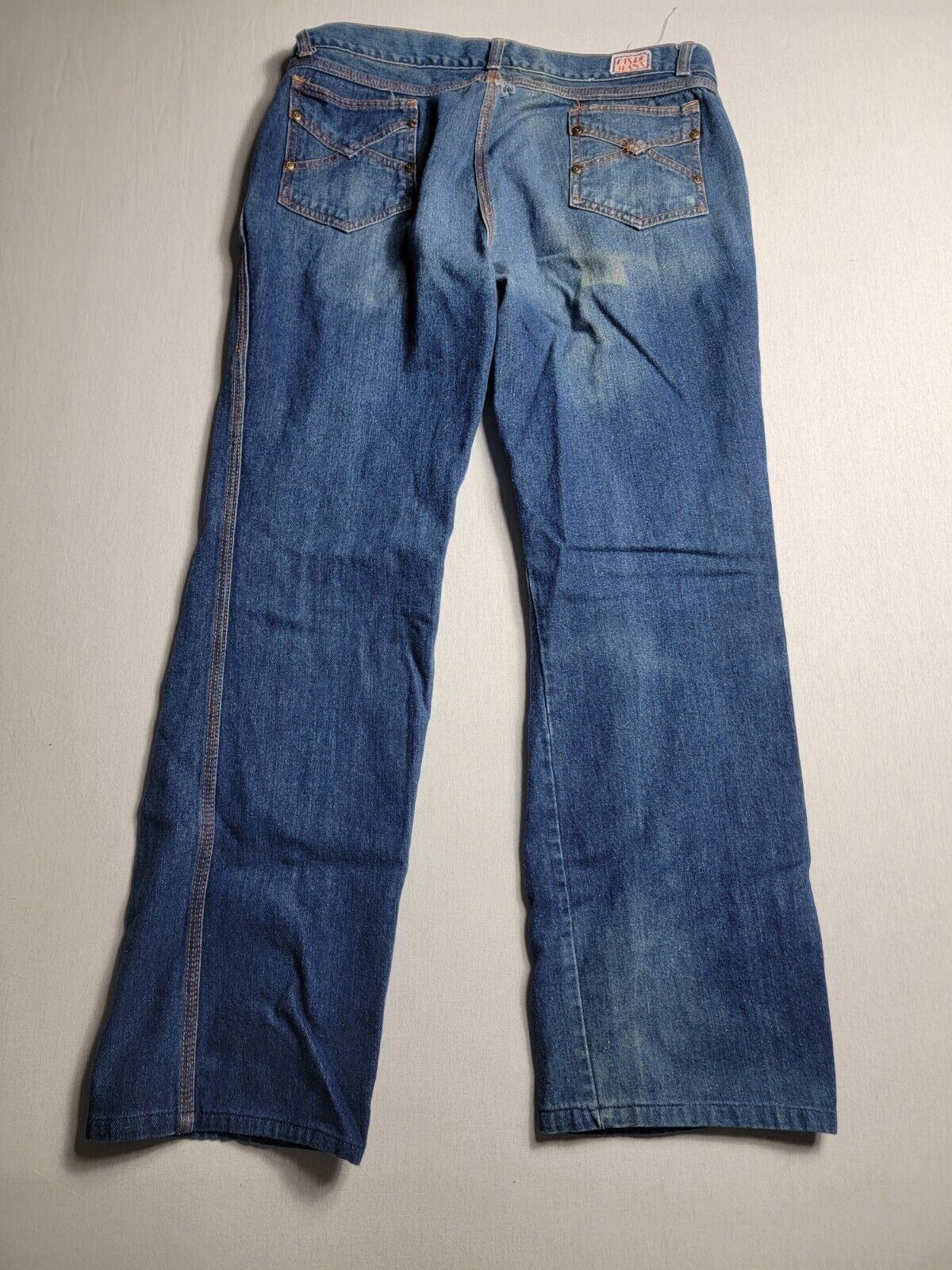 Vintage Disco Jeans Actual 34x29 Rare Made in British Crown Colony
