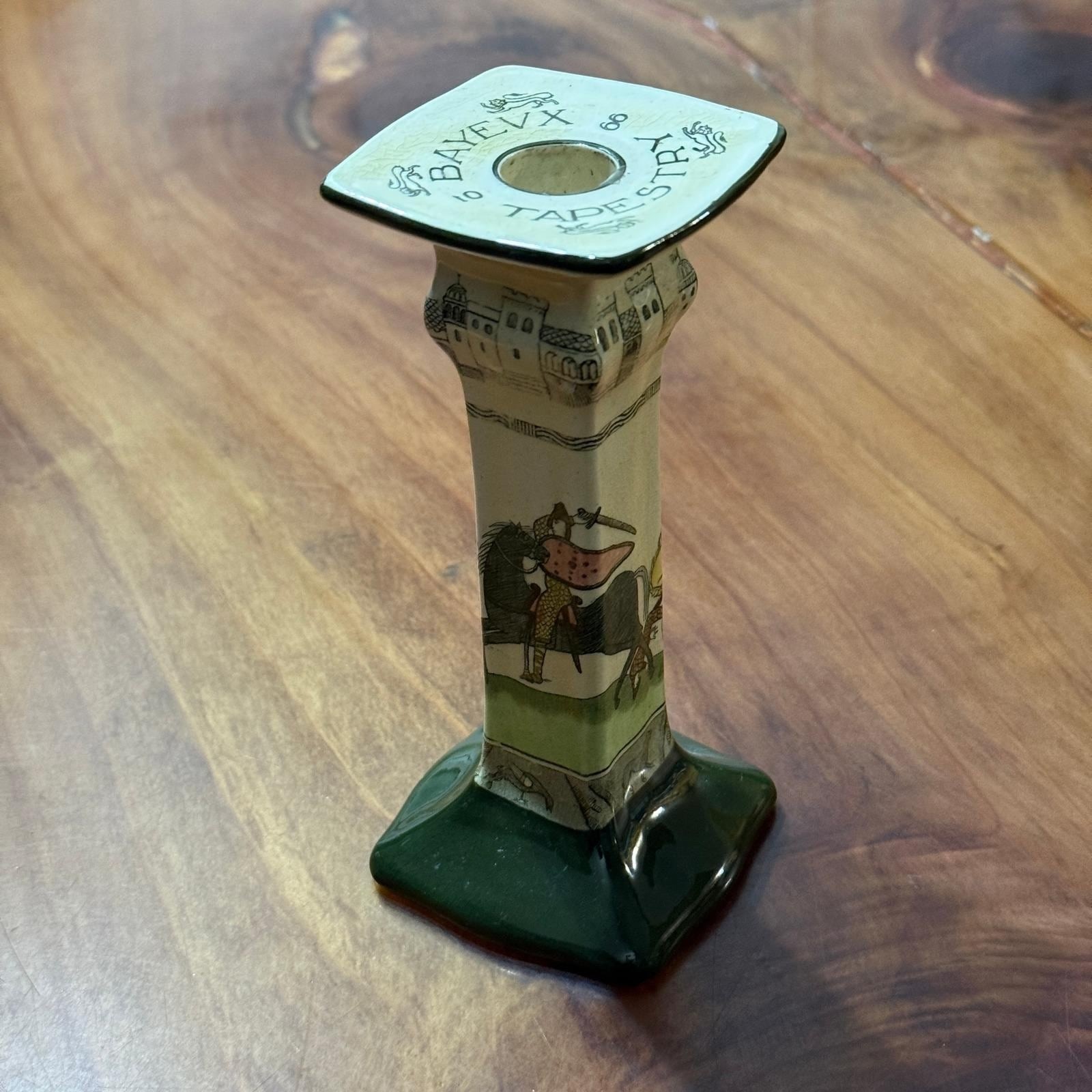 Antique Vintage Bayeux Tapestry Candle Holder Antique Vintage Bayeux Tapestry Candle Holder