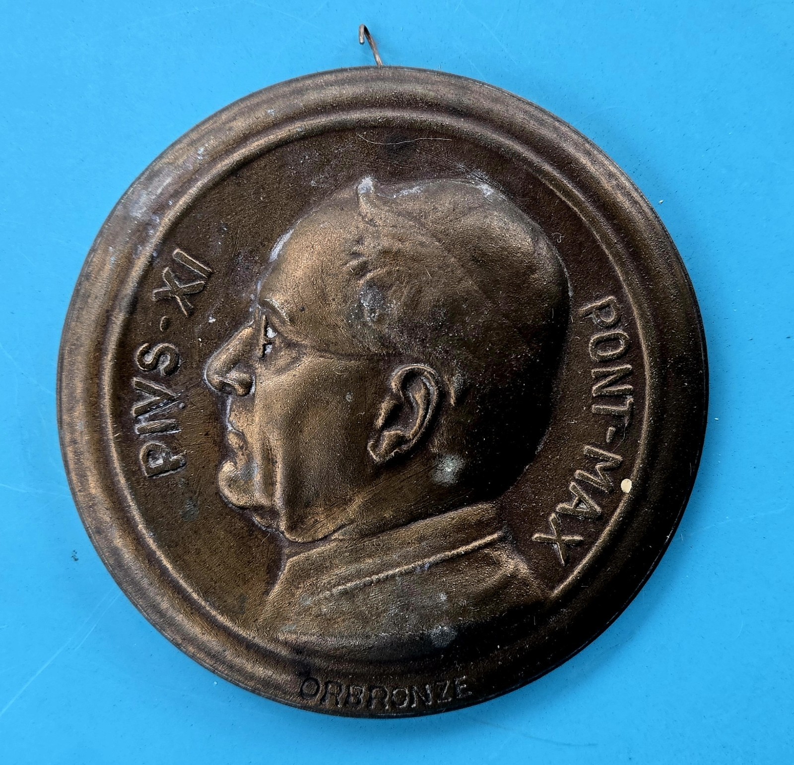 Antique Daprato Studios (Chicago-New York) PIVS-XI Pont-max Bronze Plaque (RARE)