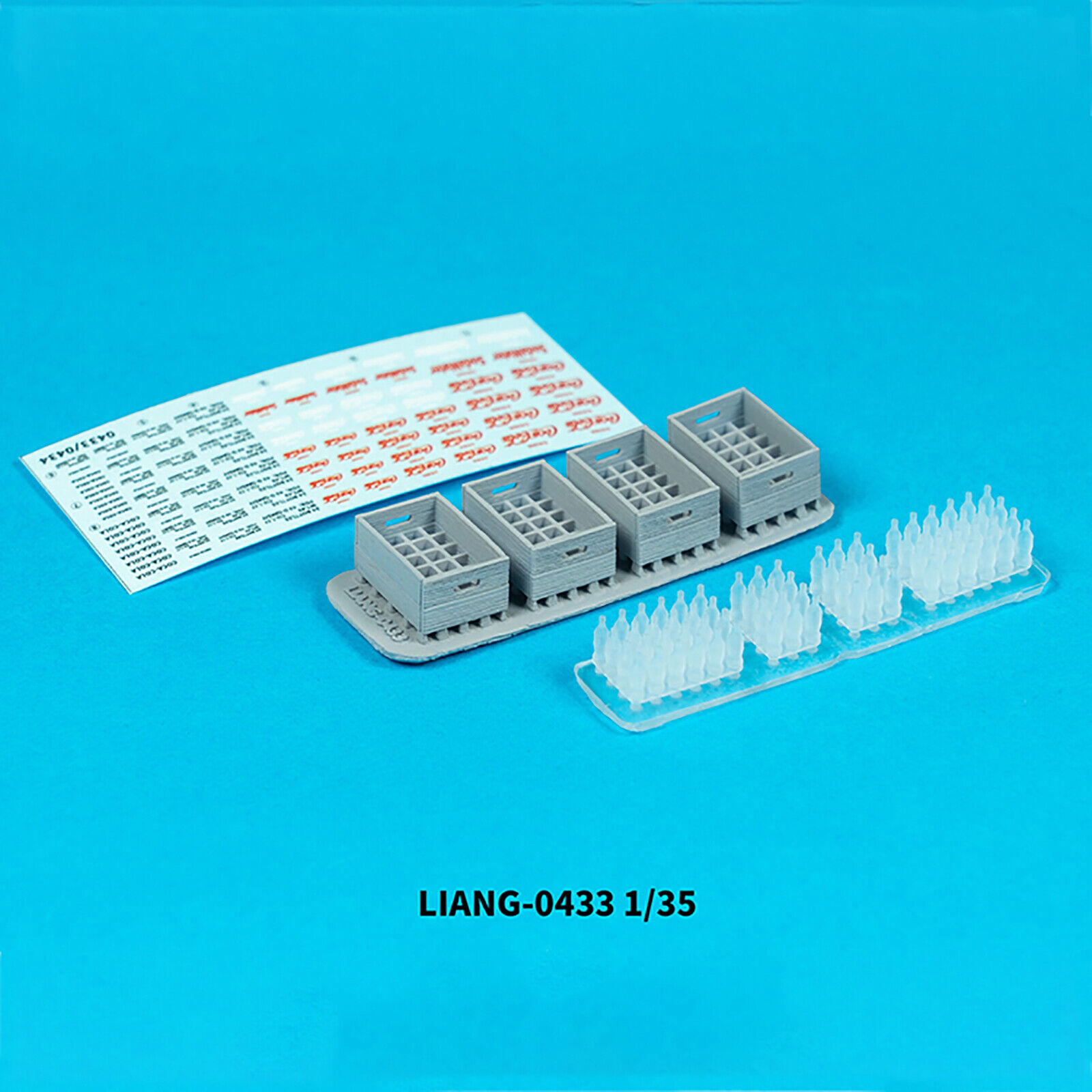 4/8 PCS Beer Soda Bottle Boxes WWII Model Decorative Part for 1/35 1/48 1/72 4/8 PCS Beer Soda Bottle Boxes WWII Model Decorative Part for 1/35 1/48 1/72