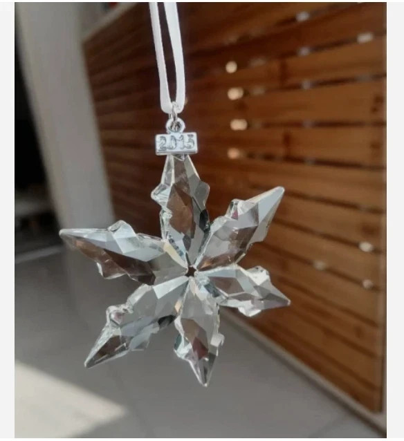 SWAROVSKI 2015 CHRISTMAS ORNAMENT -LARGE---MINT CONDITION --NO BOX -HAS DATE TAG