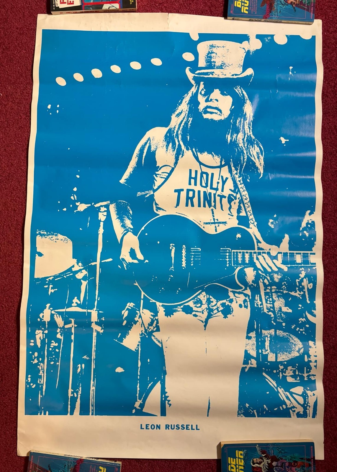 Vintage Leon Russell 23" x 35" Holy Trinity Poster - Old Store Stock