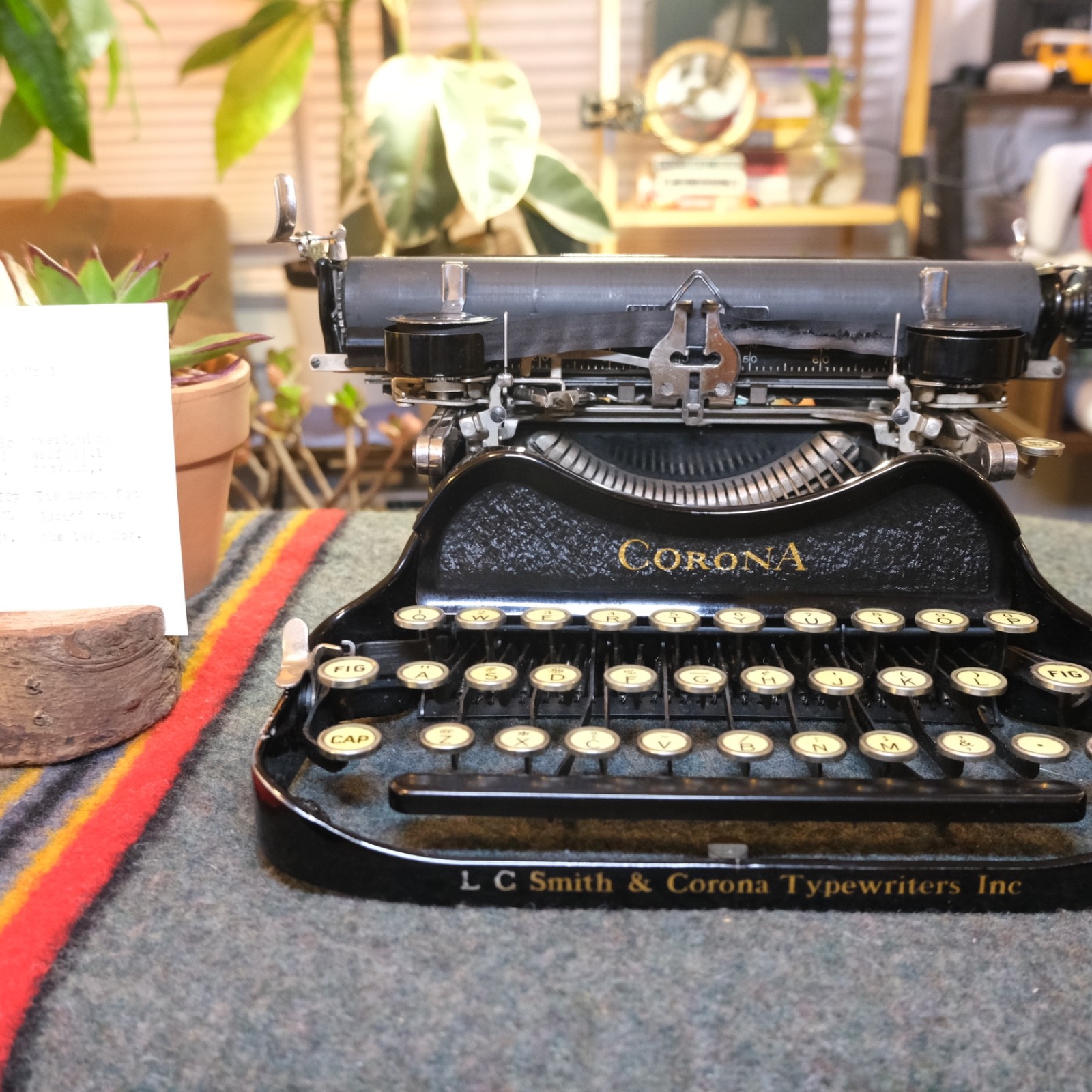 [VERY CLEAN FULLY WORKING] Antique 1915 Corona No. 3 Folding Typewriter w Case