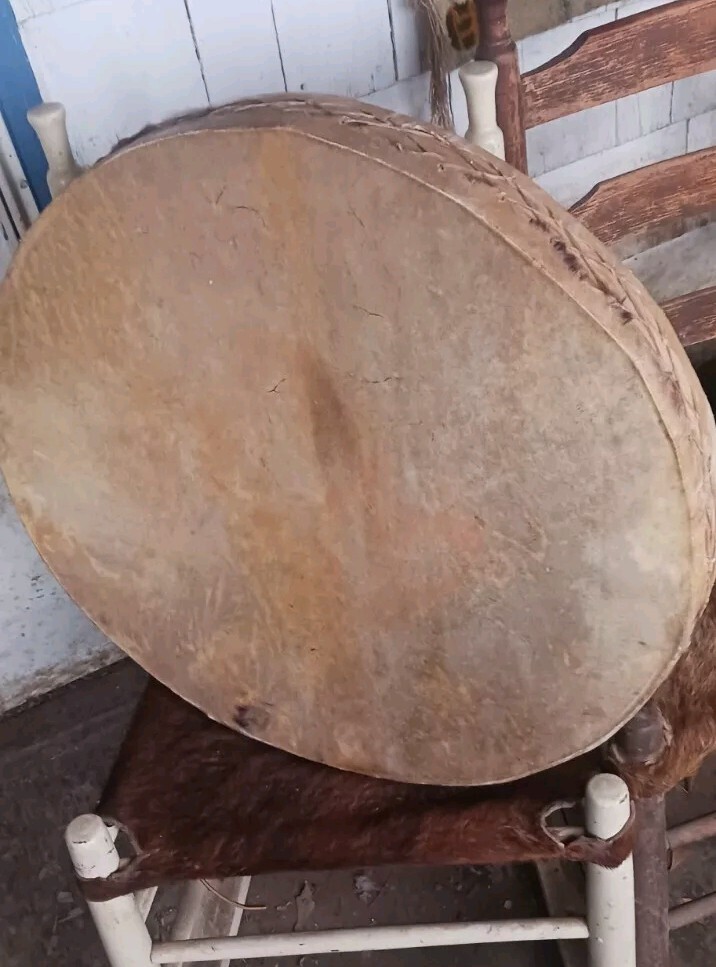 **AWESOME VINTAGE NATIVE AMERICAN RARAMURI TARAHUMARA DRUM LG RARE GOATSKIN"" **AWESOME VINTAGE NATIVE AMERICAN RARAMURI TARAHUMARA DRUM LG RARE GOATSKIN""
