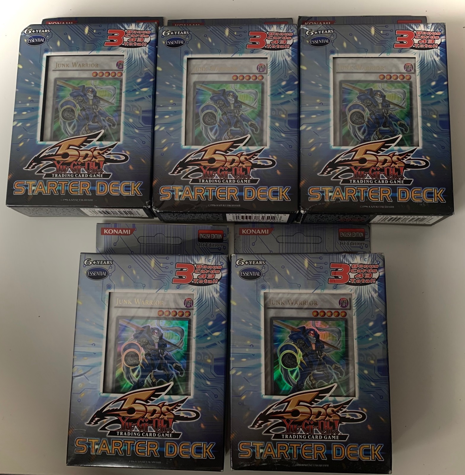 Lot 5 Yu-Gi-Oh 5D's Starter Deck Junk Warrior Synchro 1st Ed 2008 Sealed 1 Defec Lot 5 Yu-Gi-Oh 5D's Starter Deck Junk Warrior Synchro 1st Ed 2008 Sealed 1 Defec