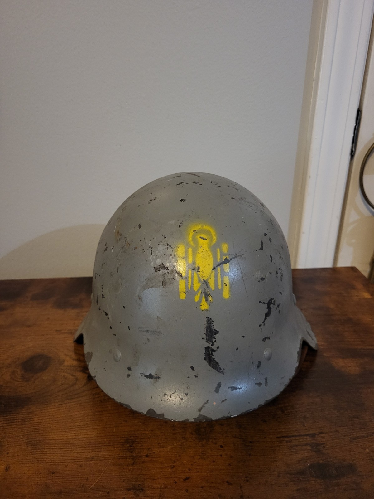 Spanish Civil War Era M1926 M26 Francoist Era Helmet w/ Stencil & Liner Spanish Civil War Era M1926 M26 Francoist Era Helmet w/ Stencil & Liner