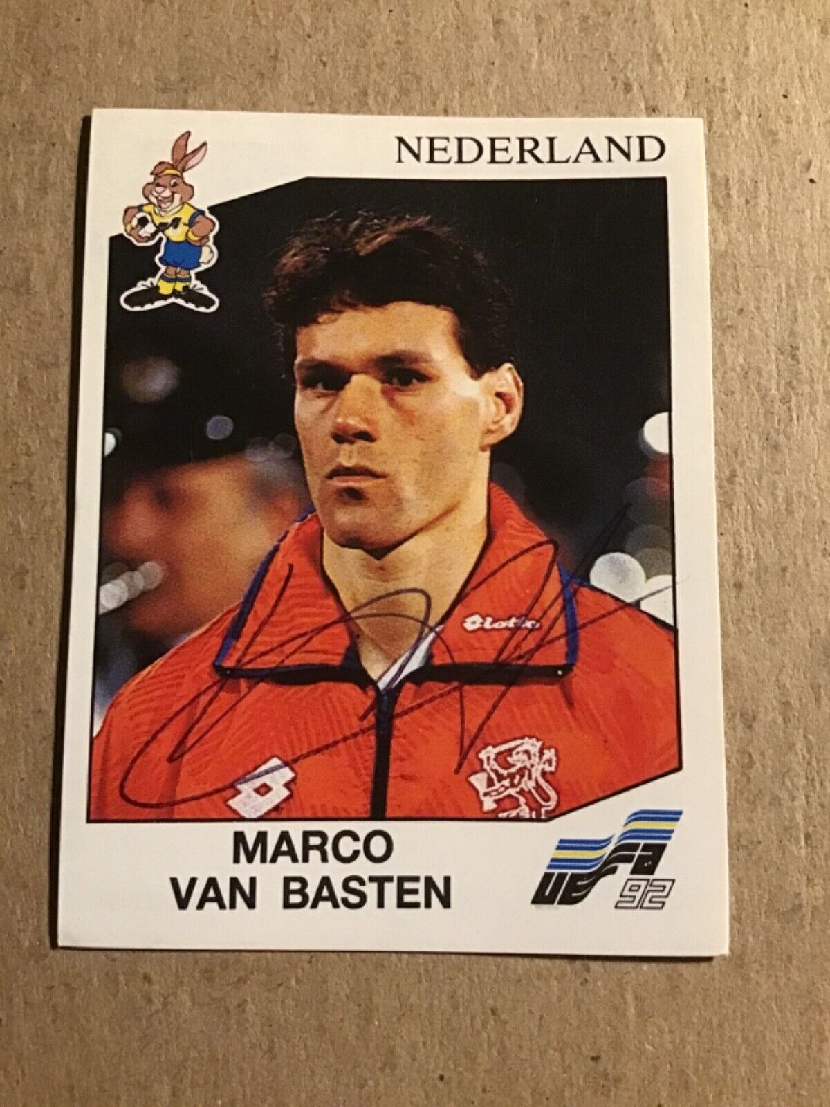 Marco van Basten, Netherlands 🇳🇱 Panini UEFA Euro 1992 hand  signed