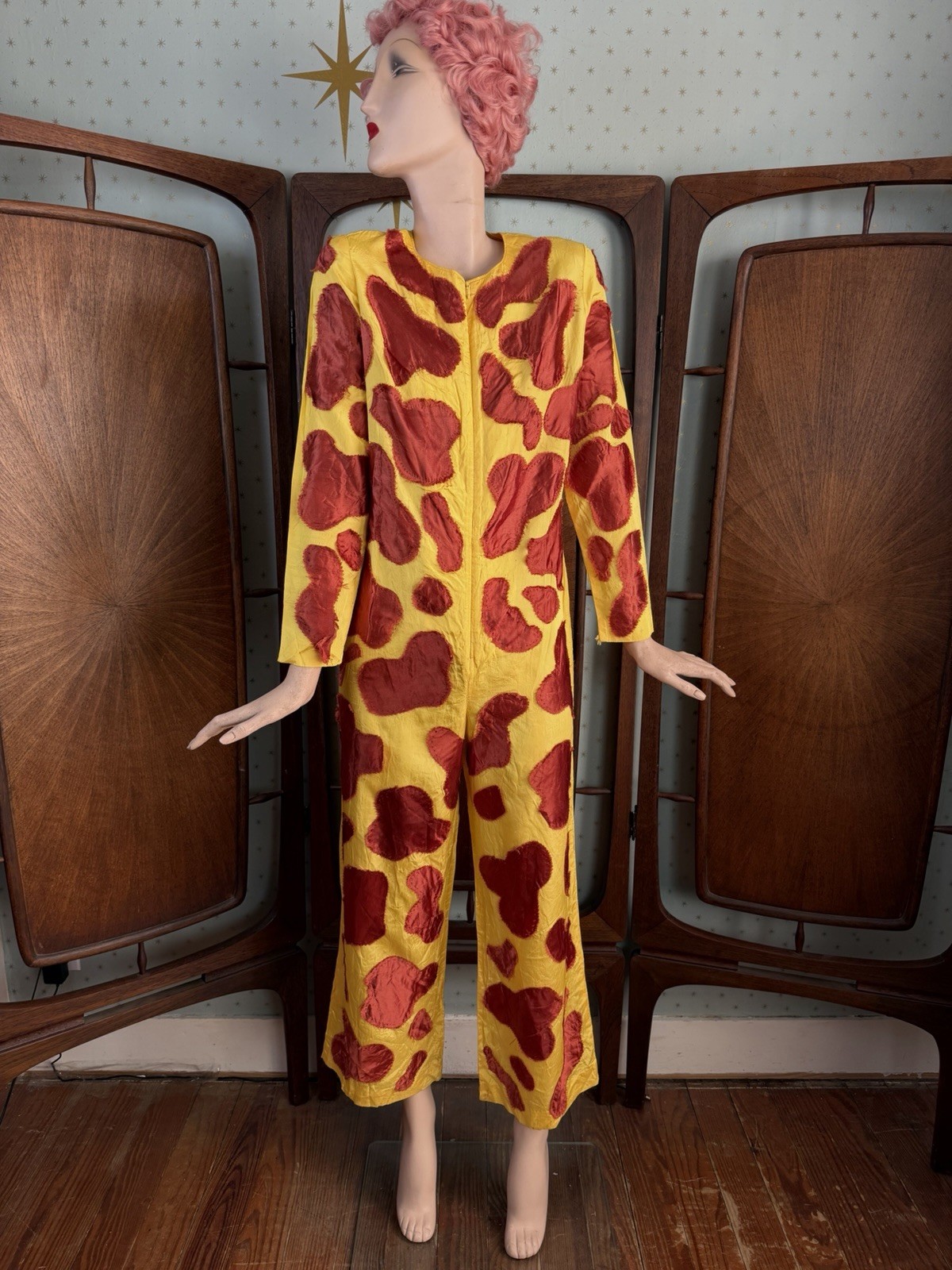 Vintage 1960s Giraffe Halloween Costume Jumpsuit Vintage 1960s Giraffe Halloween Costume Jumpsuit