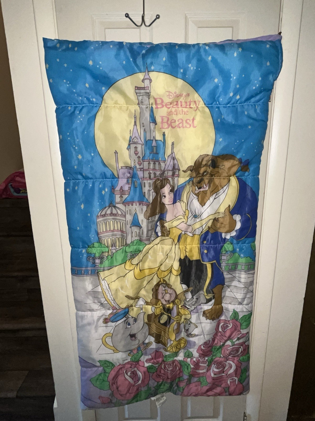 Vintage 1990s Disney Beauty and the Beast Sleeping Bag Vintage 1990s Disney Beauty and the Beast Sleeping Bag