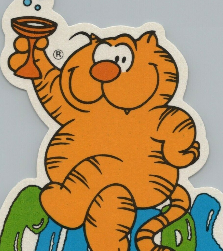 1988 HEATHCLIFF and CATILLAC CATS Sticker 15 x 10.5cm (6" x 4.15") Spain #14 1988 HEATHCLIFF and CATILLAC CATS Sticker 15 x 10.5cm (6" x 4.15") Spain #14