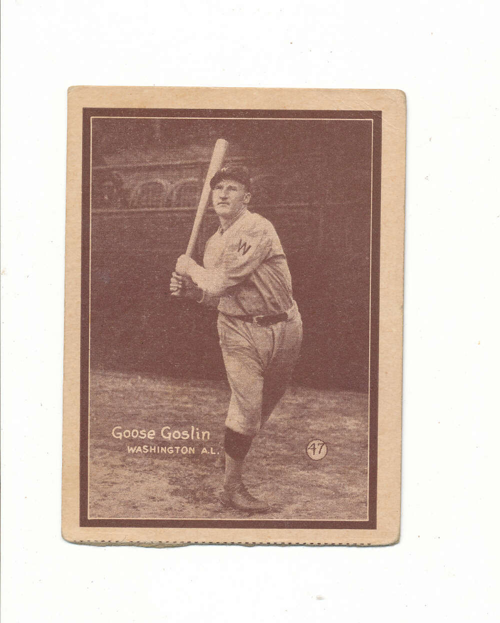 1931 W517 large strip card Goose Goslin Washington bxmt 1931 W517 large strip card Goose Goslin Washington bxmt